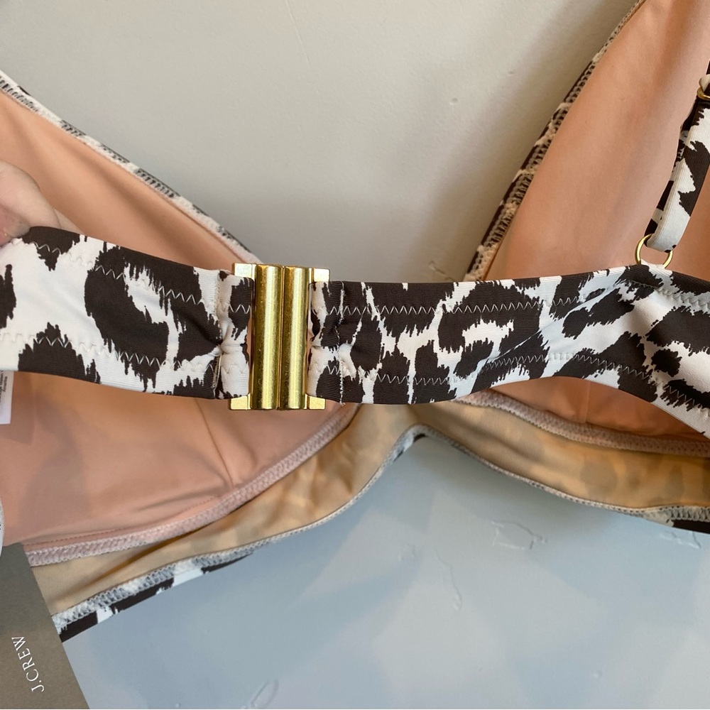 J.CREW Leopard Cheetah Print Bikini Top - Picture 5 of 7